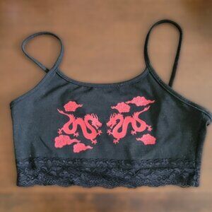 HOT TOPIC Dragon Lace Crop Top